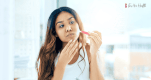 hair growth, woman shaving her face