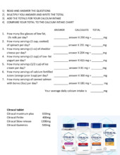 Calculate Your Calcium Intake