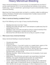 Heavy Menstrual Bleeding