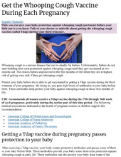 Whooping Cough Vaccine